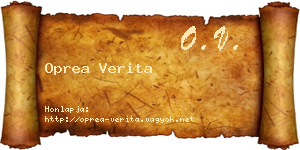 Oprea Verita névjegykártya